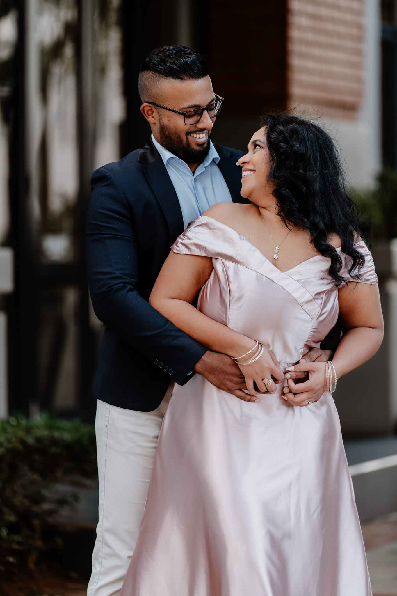  man embracing wife 